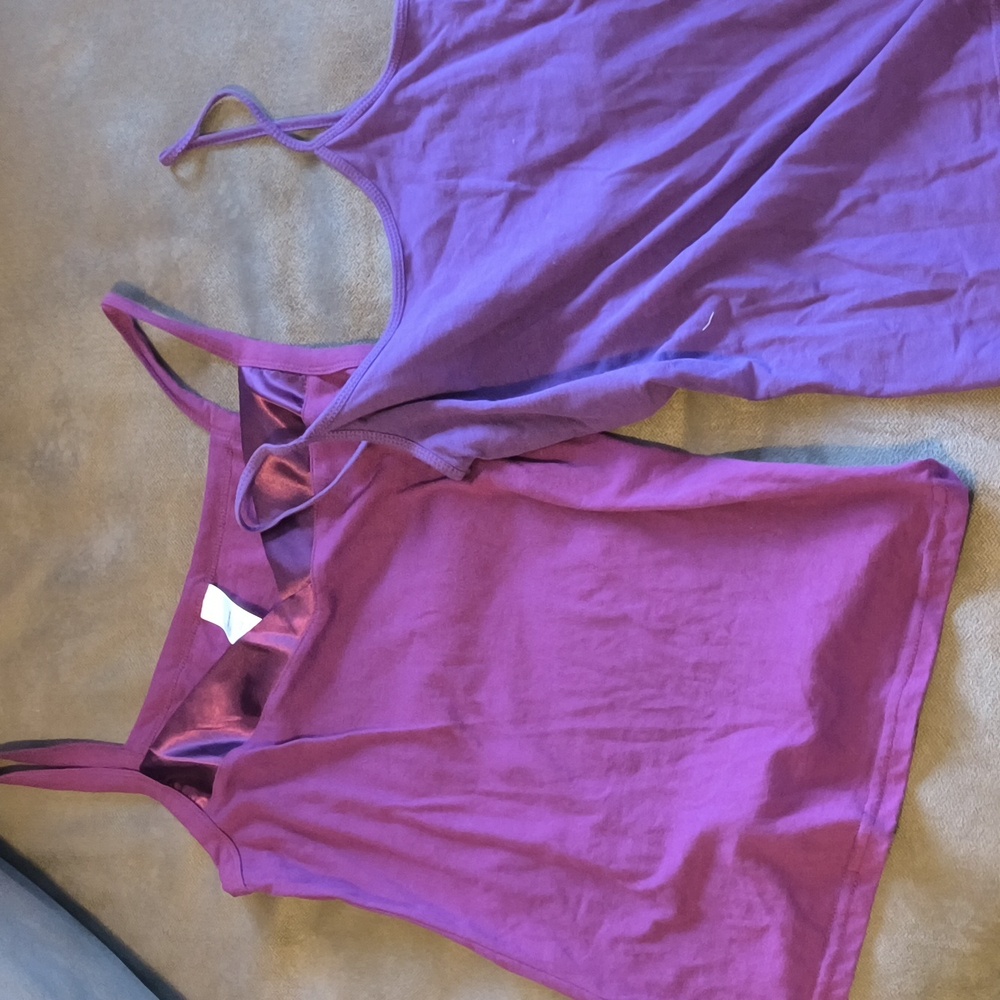 Women's tank tops purple
